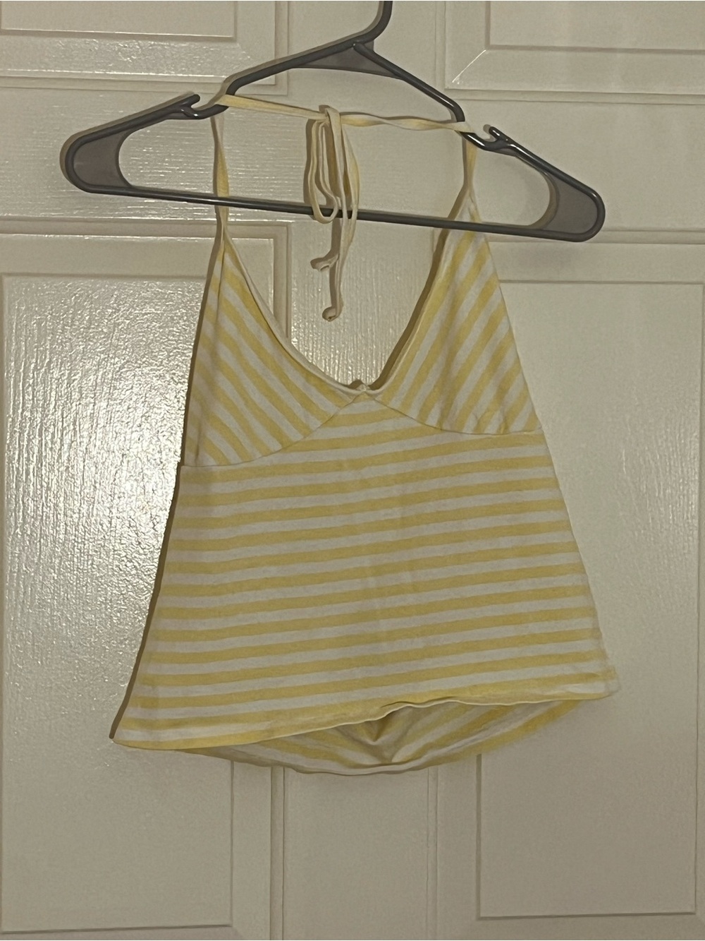 Target Yellow and White Striped Halter Camisole